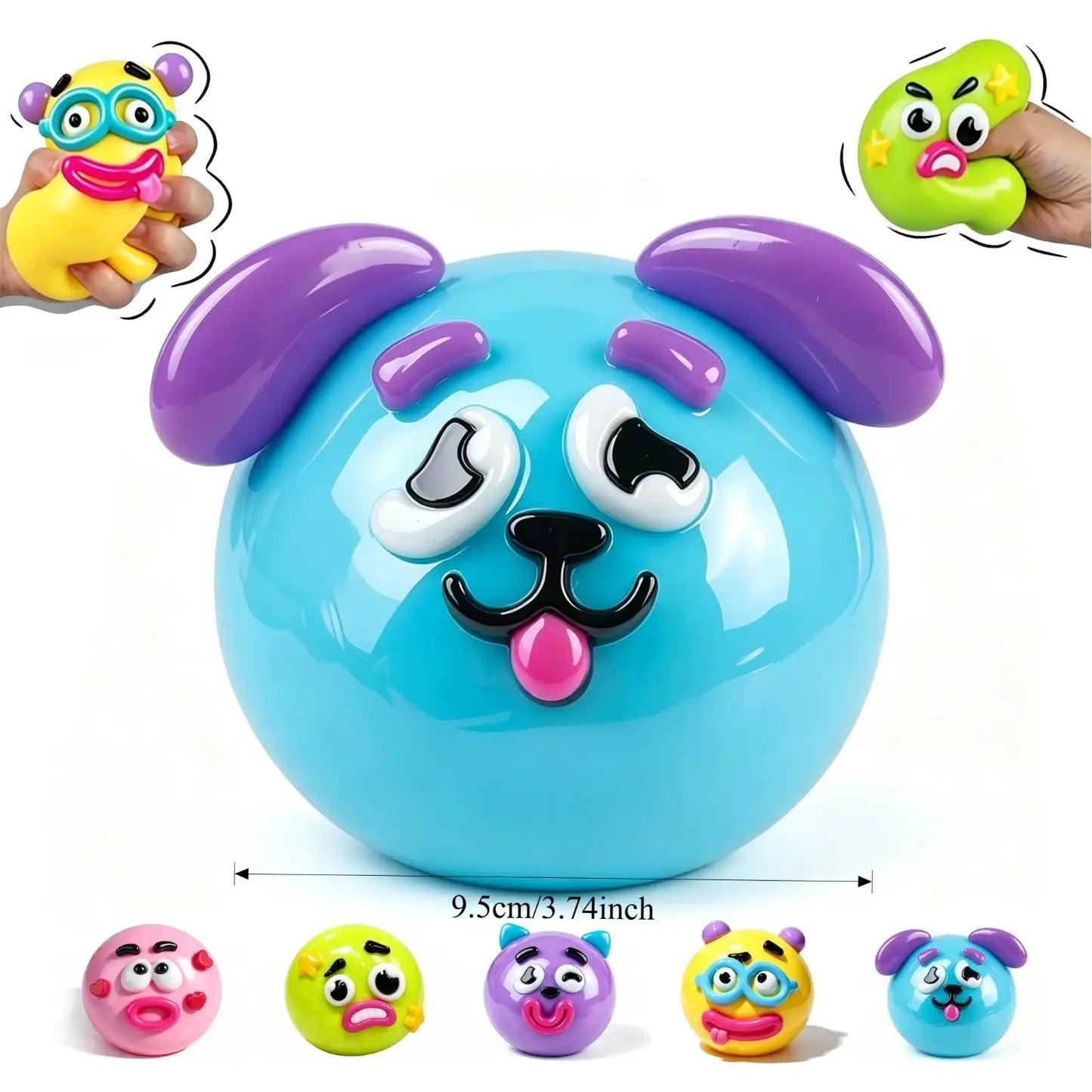Cute Dog Face Changing Squeeze Toy, Soft Slow Rise Moldable Sensory Fidget Toy, Relaxing Stress Relief Plaything, Game Sets & Guides
