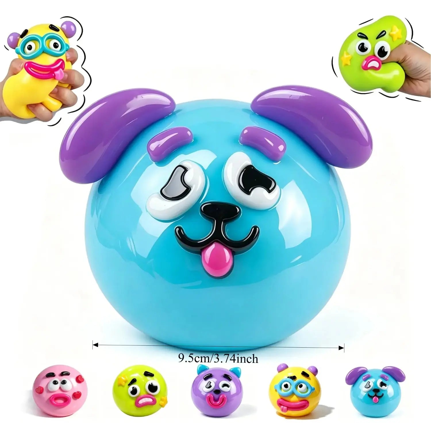 Cute Dog Face Changing Squeeze Toy, Soft Slow Rise Moldable Sensory Fidget Toy, Relaxing Stress Relief Plaything, Game Sets & Guides