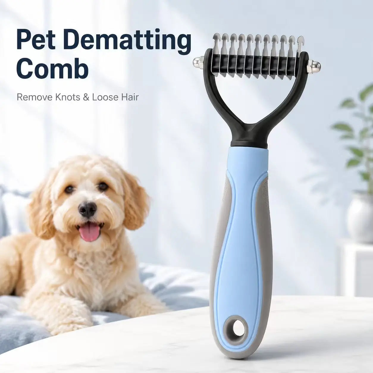 Pet Knotter Dog Grooming Hair Removal Pet Toolshair Removal Comb Brush Double Sided Pet Supplies
