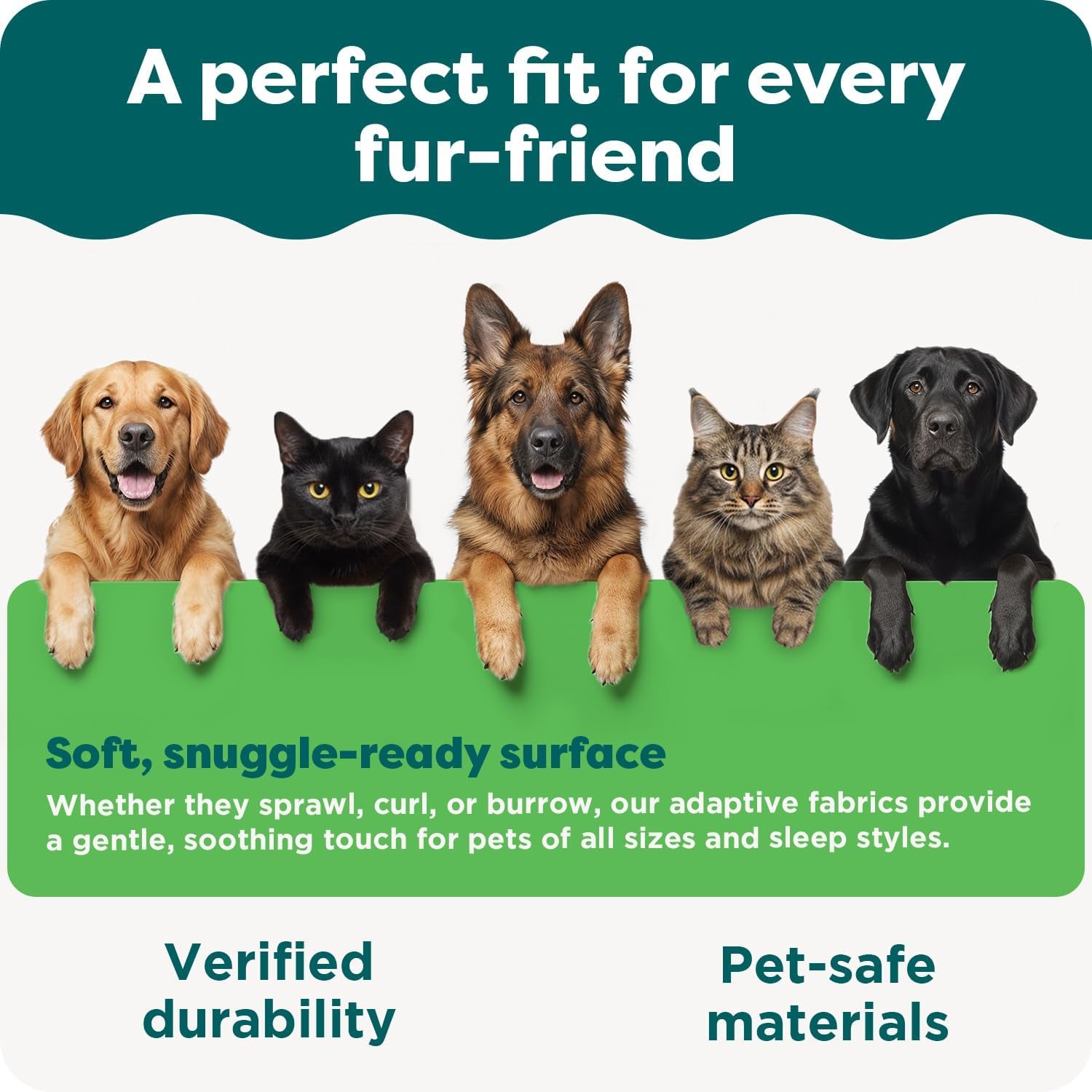 Orthopedic Dog Bed for Large/Medium Dogs W/ Removable Bolsters & Washable Cover, for Dogs up to 55 Lbs - Luxe Faux Fur & Performance Linen Sofa - Charcoal, Large
