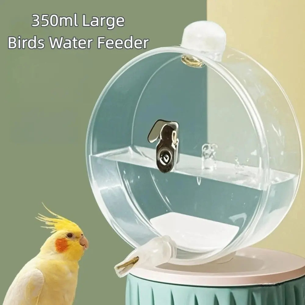 Automatic Pet Bird Water Feeder, Transparent Water Dispenser for Cage, Bird Cage Suspended Automatic Pet Water Feeder, Parrot Feeders for Parakeet Budgie Cockatiel Lovebirds Canary Finch