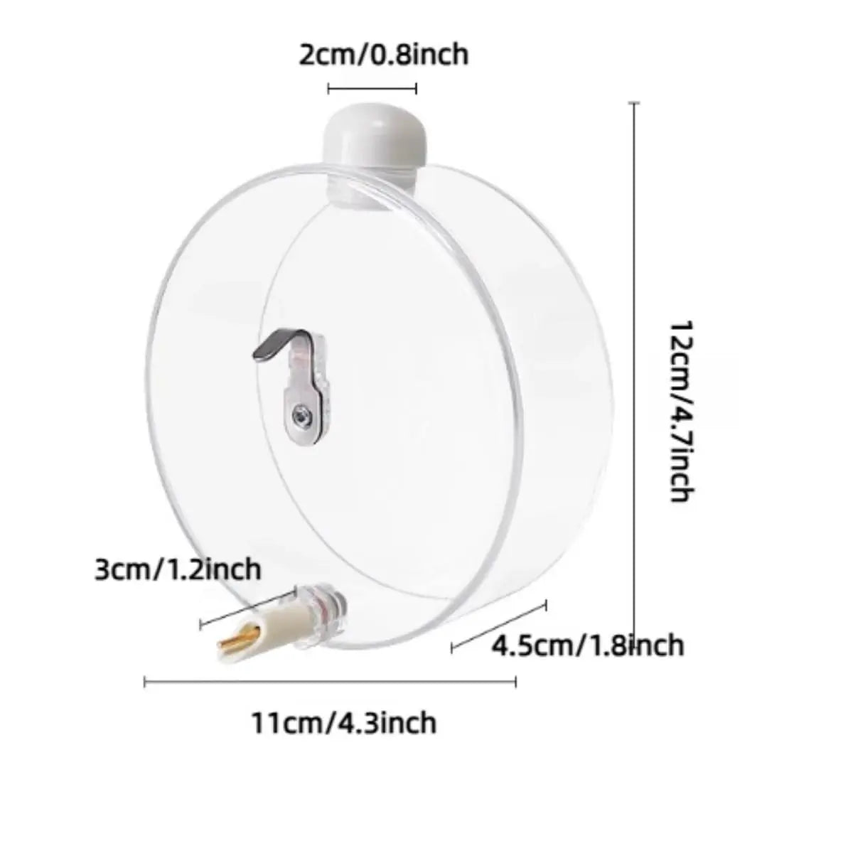 Automatic Pet Bird Water Feeder, Transparent Water Dispenser for Cage, Bird Cage Suspended Automatic Pet Water Feeder, Parrot Feeders for Parakeet Budgie Cockatiel Lovebirds Canary Finch
