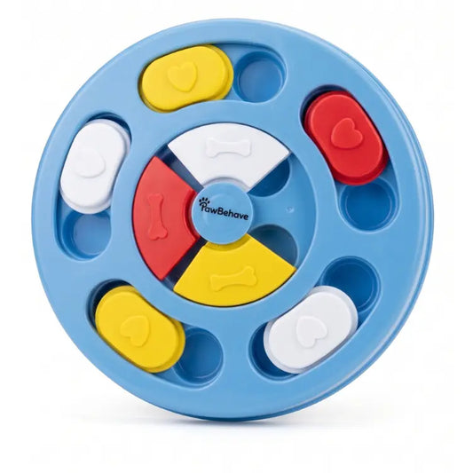 Dog Puzzle Toy & Slow Feeder Bowl - Level 1 Interactive Puppy Treat Dispenser - Mental Enrichment Dog Toy to Prevent Gulping, Promote Healthy Digestion, and Turn Mealtime into Playtime
