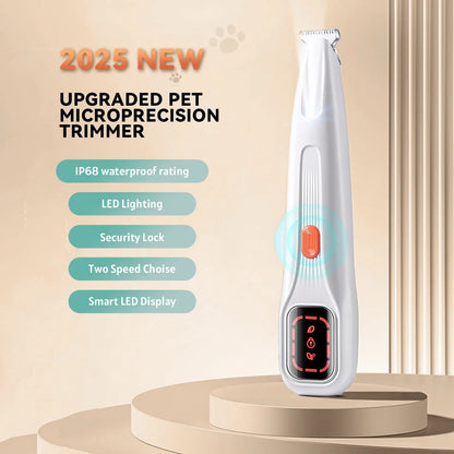 Pet Precision Hair Trimmer Kit, Rechargeable Dog Paw Trimmer with LED Light, Low Noise, Dual-Speed Motor, Small Dog Grooming Clippers for Dogs & Cats, Pet Grooming Tool, Waterproof, Pet Shaver, #Summervibes #Petlovers