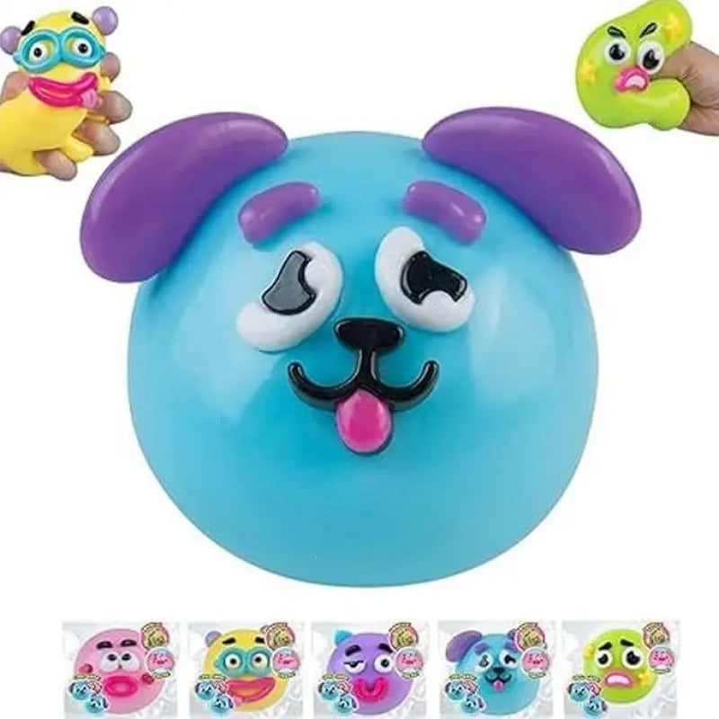 Dog Face Swap Squishy Soft Moldable Cute Slow Rise Relaxing Sensory Fidget Relief Anxiety Stress Fun with Interchangeable Faces for Tactile Play Fun