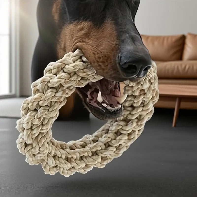 Durable Bite-Resistant Rope Dog Toy, Heavy-Duty Interactive Dental Cleaning Toy for Medium to Large Dogs, Perfect for Pulling Games and Solo Play, Durable Chew, Interactive Tough Chewer