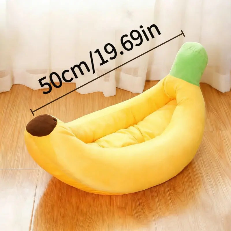 Cozy Banana Boat Pet Bed - Detachable, Washable, and Perfect for Small to Medium Cats and Dogs
