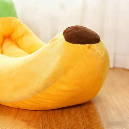 Cozy Banana Boat Pet Bed - Detachable, Washable, and Perfect for Small to Medium Cats and Dogs
