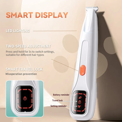 Pet Precision Hair Trimmer Kit, Rechargeable Dog Paw Trimmer with LED Light, Low Noise, Dual-Speed Motor, Small Dog Grooming Clippers for Dogs & Cats, Pet Grooming Tool, Waterproof, Pet Shaver, #Summervibes #Petlovers