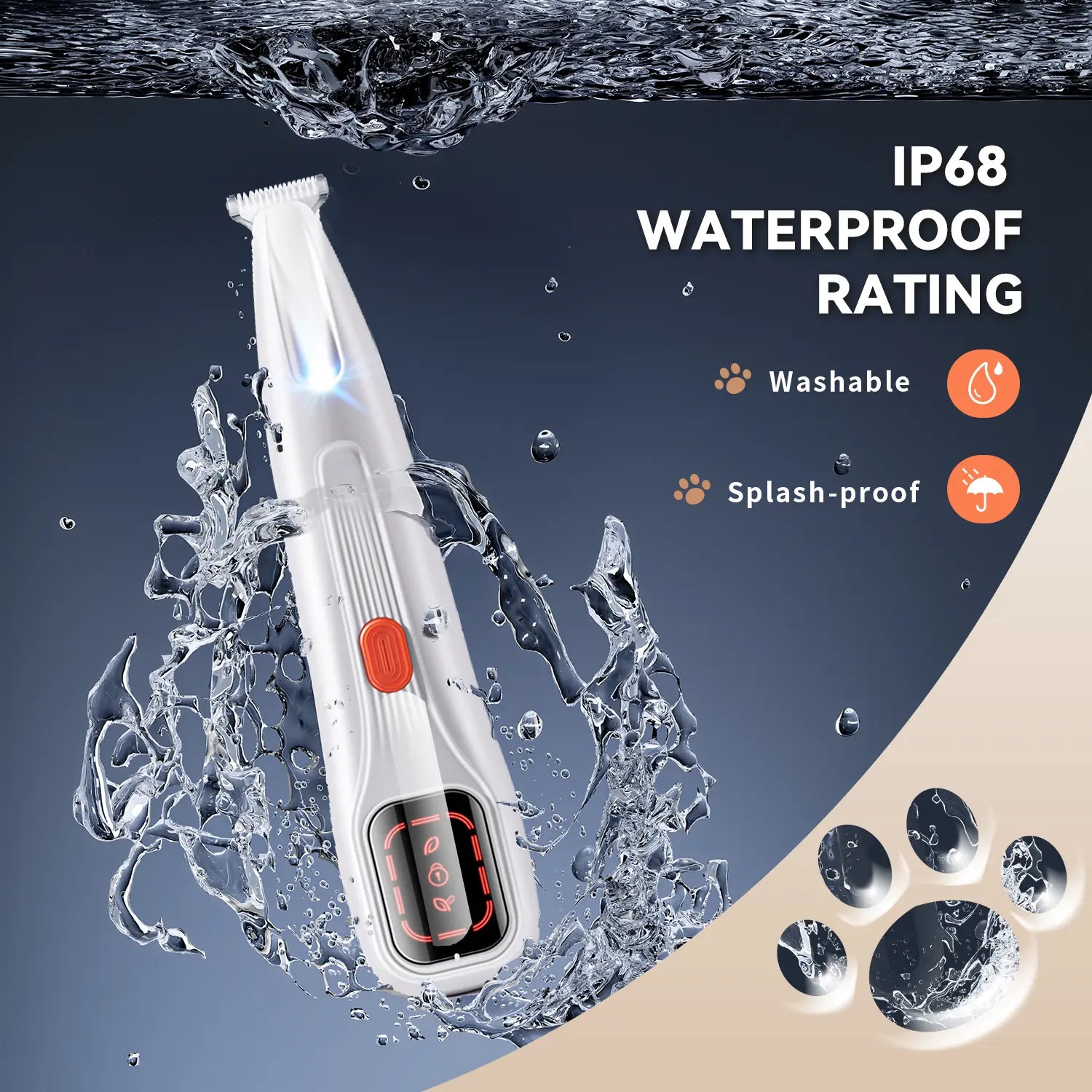 Pet Precision Hair Trimmer Kit, Rechargeable Dog Paw Trimmer with LED Light, Low Noise, Dual-Speed Motor, Small Dog Grooming Clippers for Dogs & Cats, Pet Grooming Tool, Waterproof, Pet Shaver, #Summervibes #Petlovers